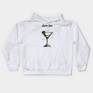 Clover Club Cocktail Recipe Kids Hoodie